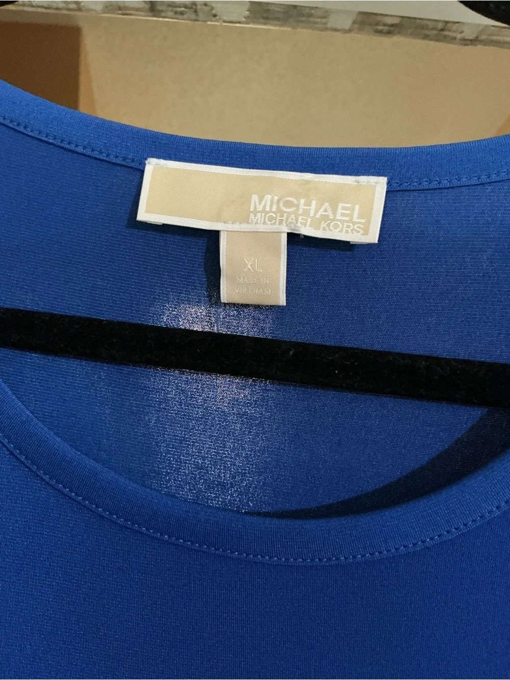Michael Kors Royal Blue Long Sleeve Tie-Waist Dress
